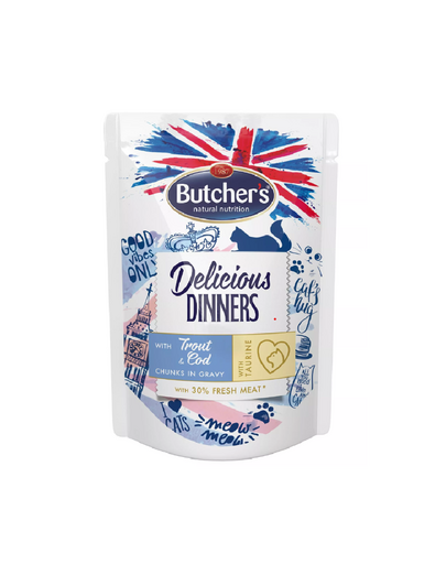 Classic Delicious Dinners z pstrągiem i dorszem w sosie 100 g