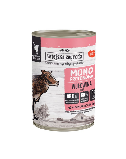 Monobiałkowa Wołowina mokra karma dla kotów 400 g