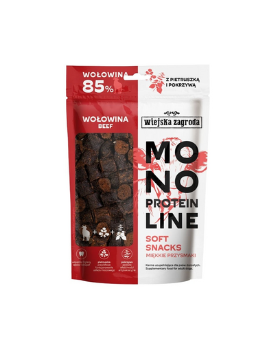 WIEJSKA ZAGRODA Monoprotein puha jutalom kutyáknak Marha 115 g