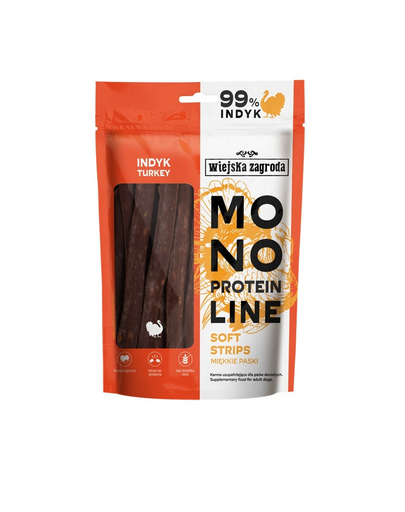 WIEJSKA ZAGRODA Monoprotein puha csíkok kutyáknak Pulyka 100 g