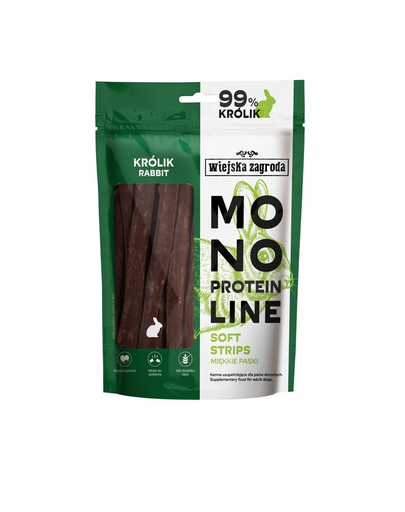 WIEJSKA ZAGRODA Monoprotein puha pálcák kutyáknak Nyúl 100 g