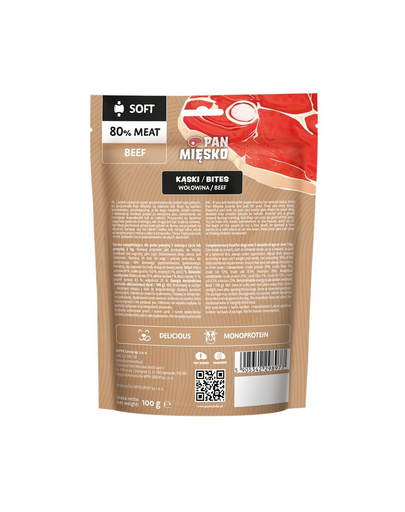 PAN MIĘSKO Károk Marhahús jutalom kutyáknak 100 g