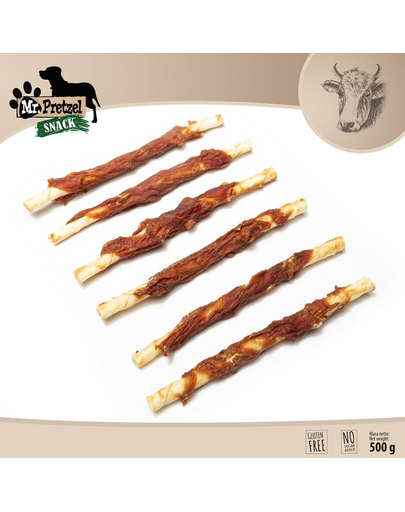 Patyk owinięty mięsem wołowym 500 g przysmak dla psa