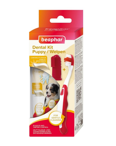 BEAPHAR Puppy Dental Kit fogkefe és fogkrém 50 g kölyökkutyák számára