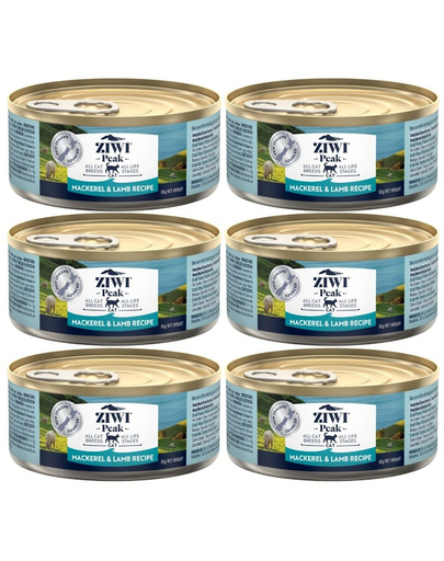 ZIWIPEAK Cat Mackerel&Lamb Makrela i jagnięcina 6x85 g