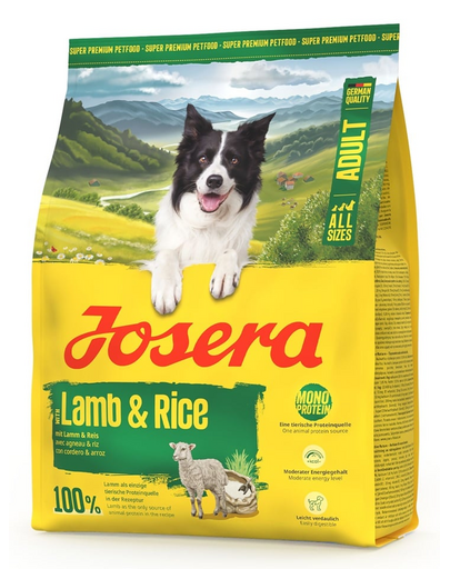 JOSERA Lamb and Rice Adult 900g monoproteinás kutyatáp