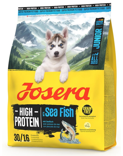JOSERA High Protein Junior Sea Fish 900g magas fehérjetartalmú táp kölyökkutyáknak