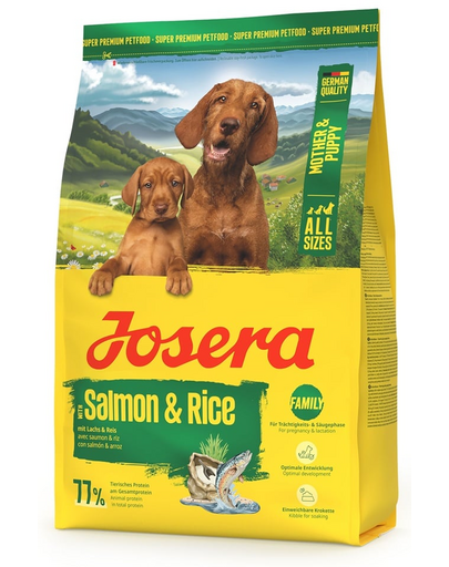 JOSERA Mother and Puppy Salmon with Rice 3kg kölyökkutyák, vemhes és szoptató szukák számára