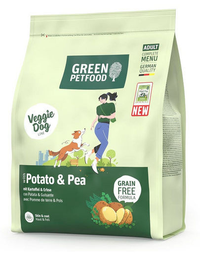 GREEN PETFOOD VeggieDog with Potato and Pea 900g vegetáriánus kutyatáp burgonyával és borsóval