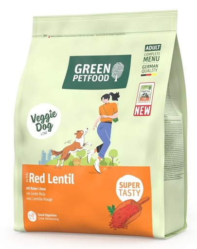 GREEN PETFOOD VeggieDog with Red Lentil 900g vegetáriánus kutyatáp vörös lencsével