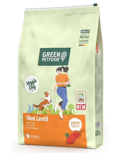 GREEN PETFOOD VeggieDog with Red Lentil 10kg vegetáriánus kutyatáp vörös lencsével