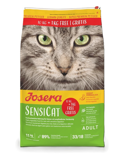 JOSERA SensiCat érzékeny macskák számára 10 kg + 1kg ajándék