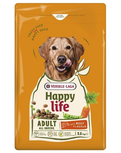 VERSELE-LAGA Happy Life Adult with Beef flavour 2,5kg kutyatáp marhahússal