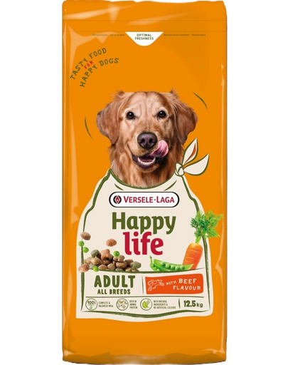 VERSELE-LAGA Happy Life Adult with Beef flavour 12,5kg kutyatáp marhahússal
