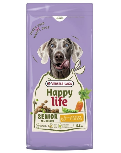 VERSELE-LAGA Happy Life Senior with Chicken 12,5kg kutyatáp idősebb kutyák számára csirkével