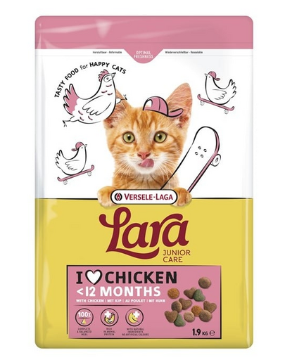 VERSELE-LAGA Lara Junior Chicken 1,9 kg macskaeledel kölyök és fiatal macskák számára csirkével