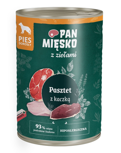 PAN MIÉSKO gyógynövényekkel Kacsa pástét kutyáknak 400 g