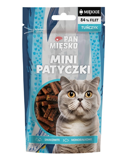 PAN MIĘSKO PAN MIĘSKO Mini rudacskák Tonhal finomság macskáknak 50 g