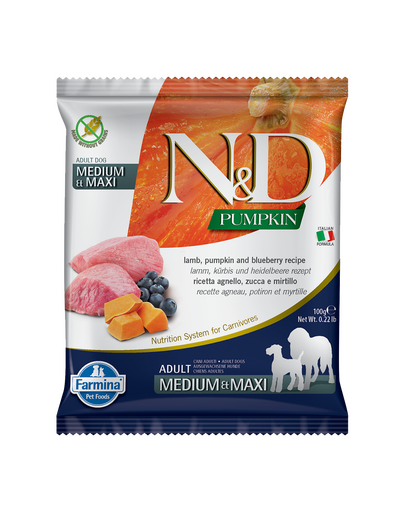 FARMINA N&D Pumpkin Lamb&Blueberry Adult Medium & Maxi 100 g