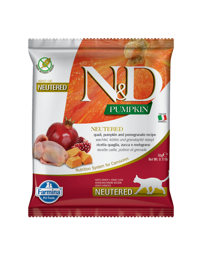 FARMINA N&D Cat Pumpkin Neutered Quail&Pomegranate Adult 50g