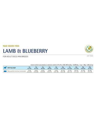 N&D Prime Lamb & Blueberry Adult Mini 100 g