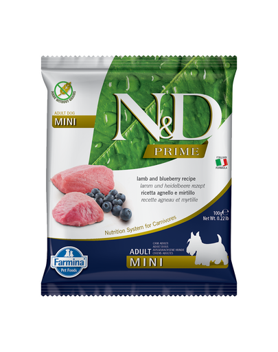 FARMINA N&D Prime Lamb & Blueberry Adult Mini 100 g