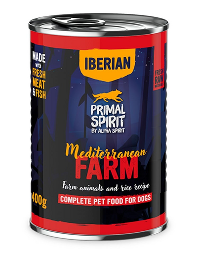 PRIMAL SPIRIT Iberian Mediterranean Farm nedves kutyaeledel 400 g