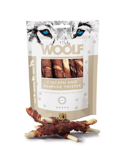 Chicken And Rawhide Twister 100g suszona skóra owinięta kurczakiem