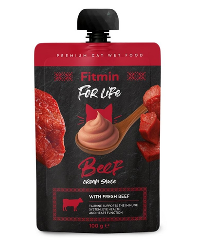 For Life Cat Cream Sauce Beef 100g kremowe saszetki z wołowiną dla kotów