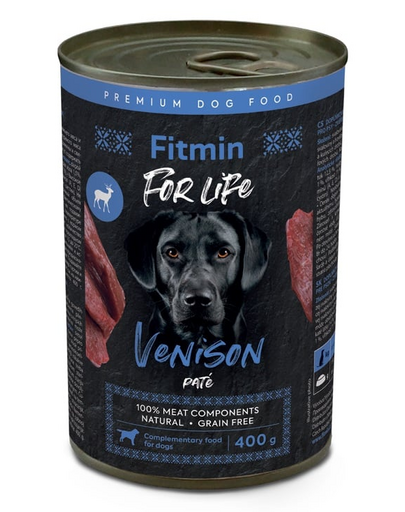 FITMIN For Life Venison Pate 400 g vadhúsos pástét kutyáknak