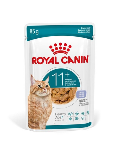 ROYAL CANIN Ageing 11+ Jelly 12x85 g darabok zselében érett macskák számára 11 éves kor felett
