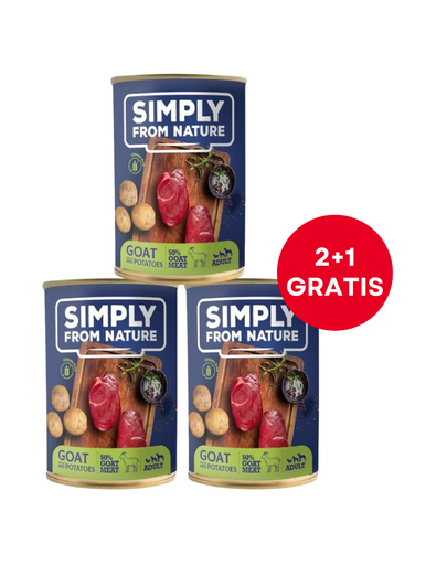 SIMPLY FROM NATURE Mokra karma dla psa Kozina z ziemniakami 400g (2+1 GRATIS)