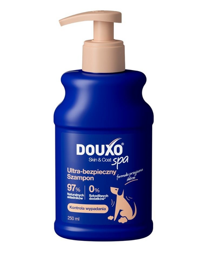DOUXO Skin & Coat Spa Shed Control Shampoo 250ml kutyák számára készült sampon a szőr hullásának megakadályozására