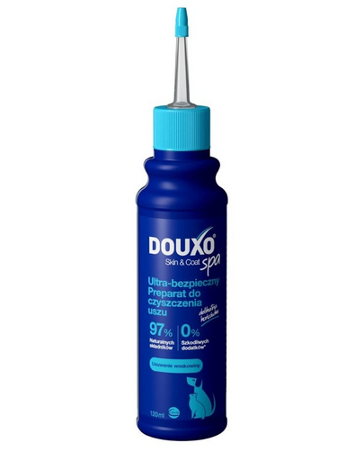DOUXO Skin & Coat Spa Fültisztító 120 ml – fültisztító készítmény kutyáknak és macskáknak