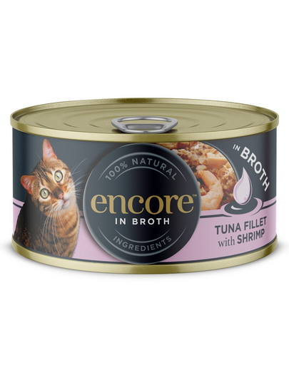 ENCORE Cat Tuna Fillet with Shrimp in Broth tonhalfilé garnélarákkal levesben 70 g