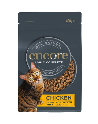 ENCORE Cat gabonamentes száraz táp csirkével macskáknak 800g