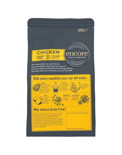 Cat sucha bezzbożowa karma z kurczakiem  dla kota 3x800g