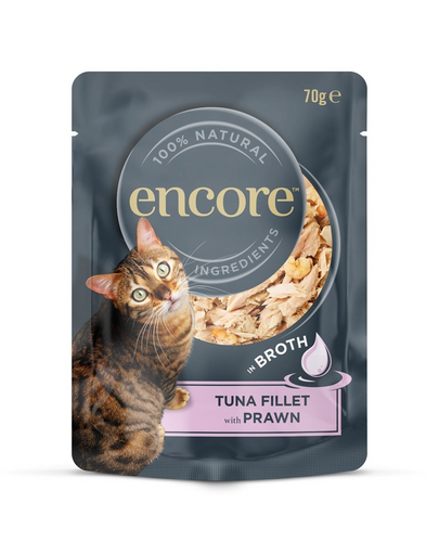 ENCORE Cat Tuna Fillet with Prawn tonhalfilé garnélarákkal levesben 70 g