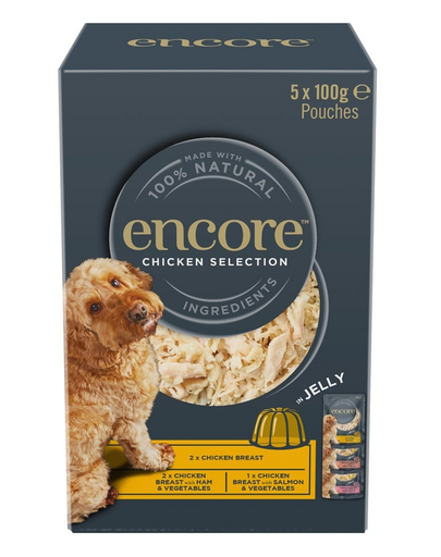 ENCORE Dog Chicken Selection in Jelly Multipak 5x100 g mix ízek csirkével zselében
