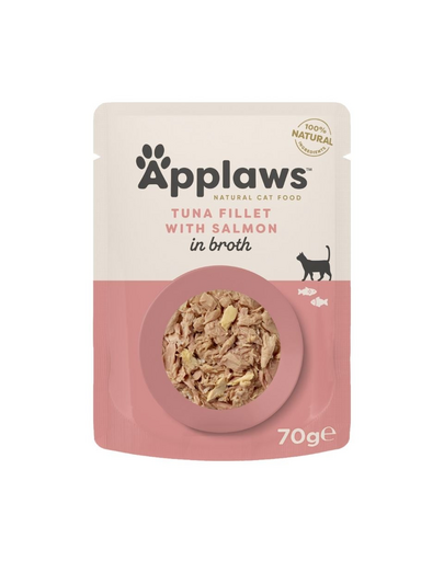 APPLAWS Cat Adult Pouch Tuna with Salmon tonhalfilé lazaccal levesben 70 g