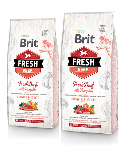 BRIT Fresh beef with pumpkin puppy large 24 kg (2 x 12 kg)