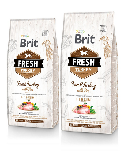 BRIT Fresh turkey with pea light fit & slim 24 kg (2 x 12 kg)