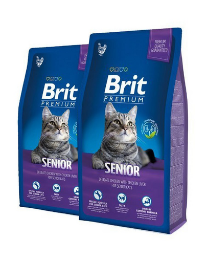 BRIT Premium Cat Senior 16 kg (2 x 8 kg)