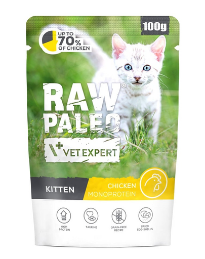 RAW PALEO Monoprotein Kitten Chicken 100 g kölyökkutyáknak csirkével
