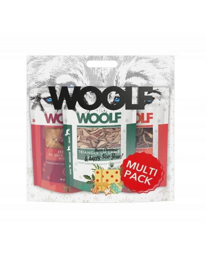 WOOLF Multipack Christmas 3x100g kutyáknak szánt finomságok