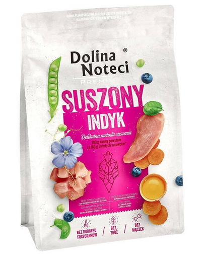 DOLINA NOTECI Premium Szárított pulykahúsos kutyatáp 3 kg