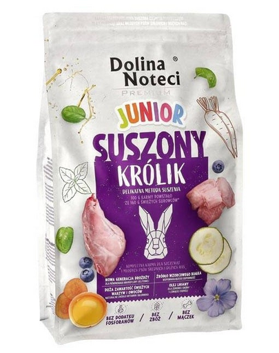 DOLINA NOTECI Premium Junior Nyúl szárított kutyatáp 4 kg