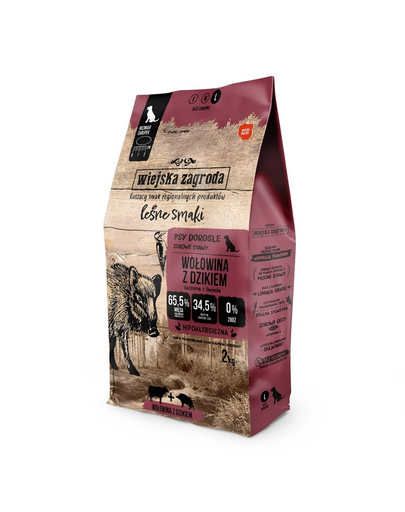 WIEJSKA ZAGRODA Erdő ízei Marhahús vaddisznóval ropogós L 2 kg