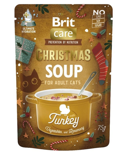 BRIT Care Cat Christmas Soup Turkey 75g pulykával és zöldségekkel készült leves macskáknak