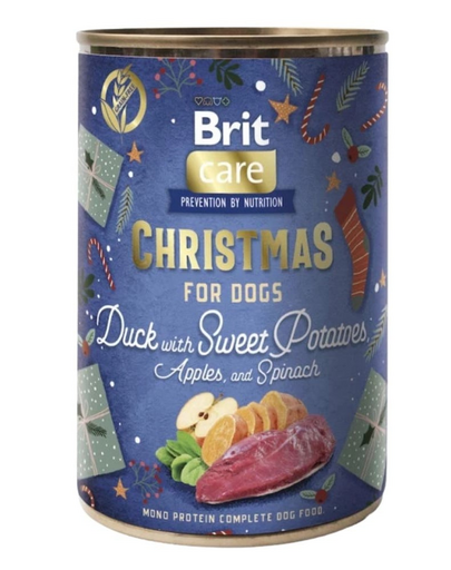 BRIT Care Dog Christmas Mono Protein Duck 400g kutyáknak szánt, egyetlen fehérjeforrásból készült kacsaeledel